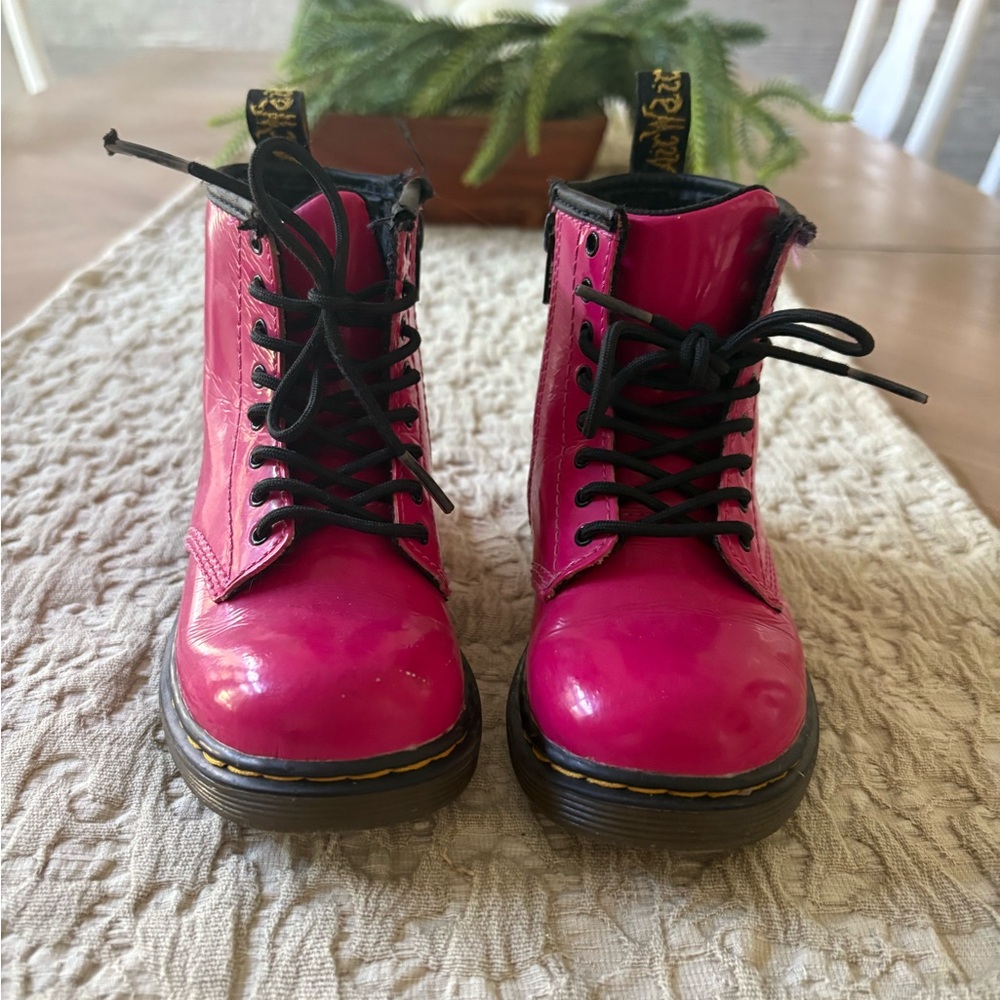 Dr. Martens Fuchsia Lace-Up Boots